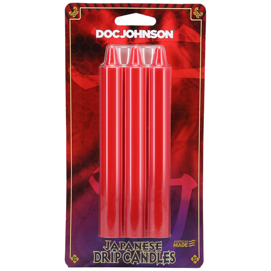 *Doc Johnson Japanese Drip Candles 3 Pack Red