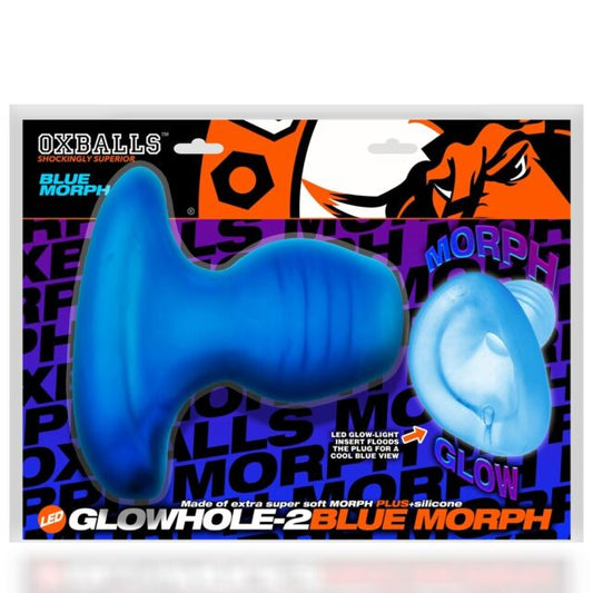 Oxballs - Glowhole 2 Buttplug with LED Blue Light
