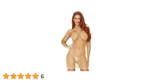 LEG AVE FISHNET DRESS NUDE