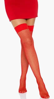 LEG AVE THIGHHIGH FISH RED