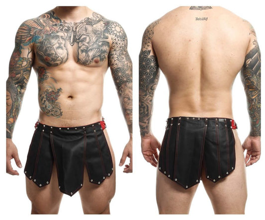 DNGEON Roman Skirt  Black/Red Black