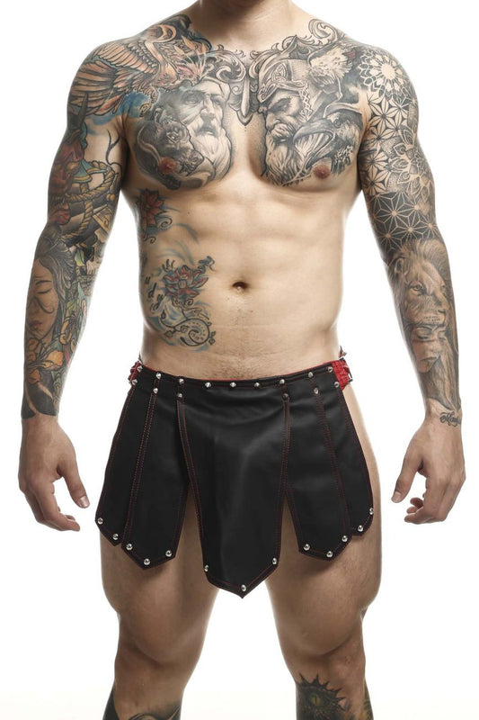 DNGEON Roman Skirt  Black/Red Black