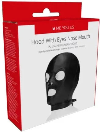Me You Us Black Hood with Eyes Nose Mouth