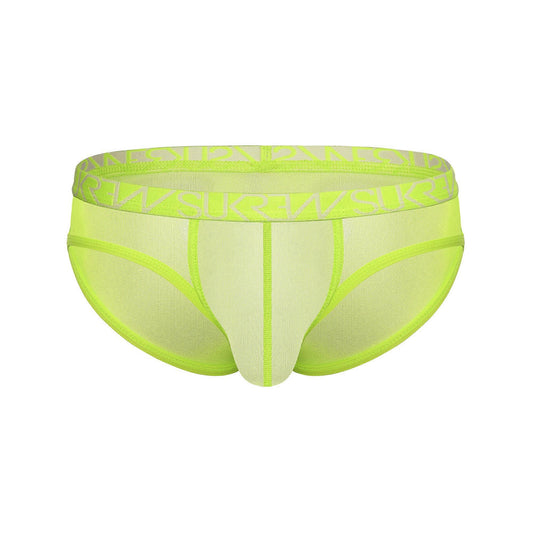 Mesh Low-Rise Brief - Acid Yellow - M