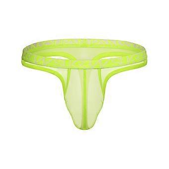 Mesh Low-Rise Thong - Acid Yellow - XL