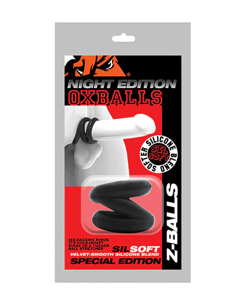 Oxballs Z Balls Zig Zag Cock Ring & Ball Stretcher