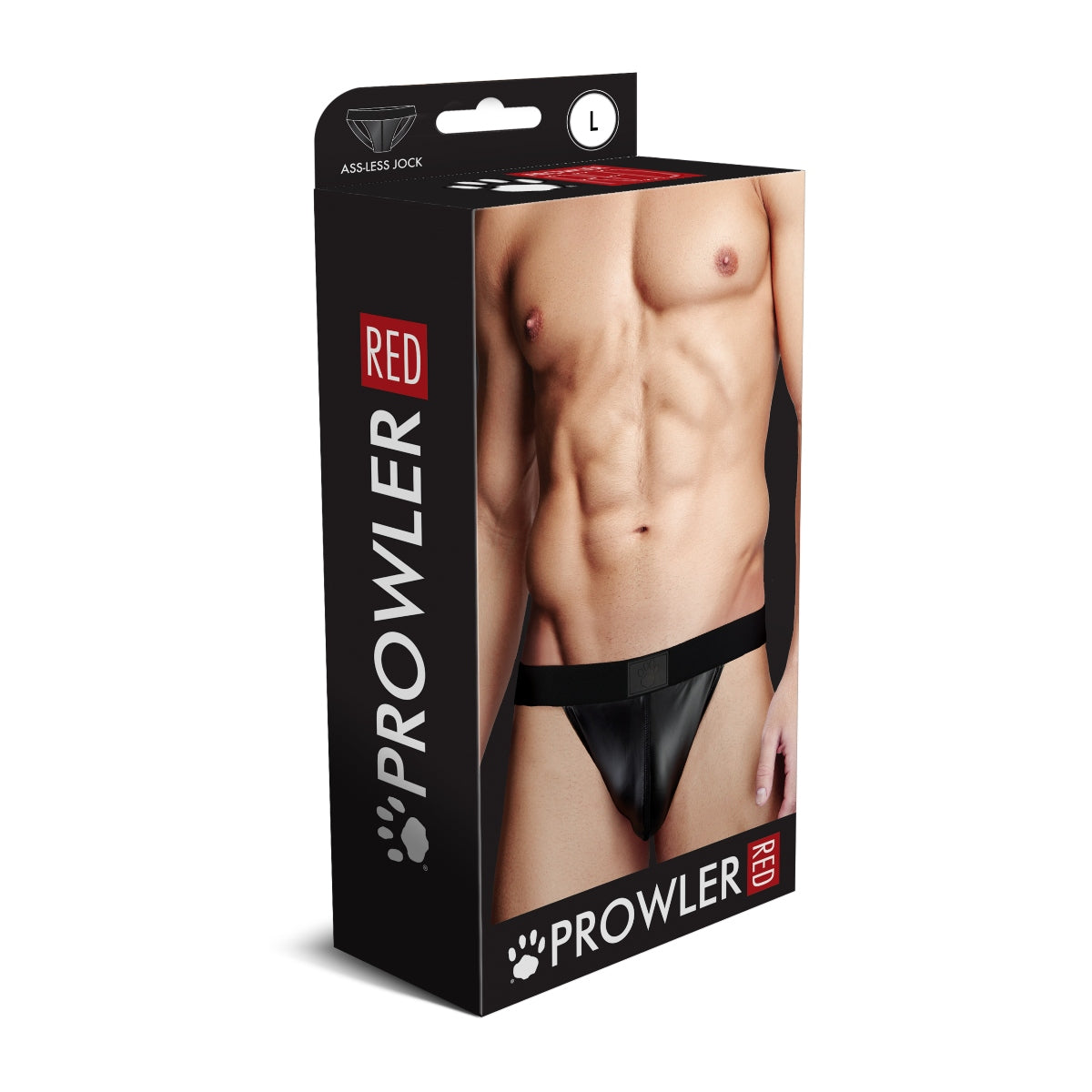 Prowler RED Wetlook Ass-less Jock Strap Black-L
