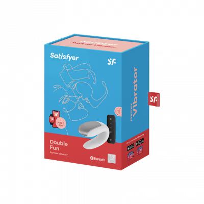 Satisfyer App Enabled Double Fun - White