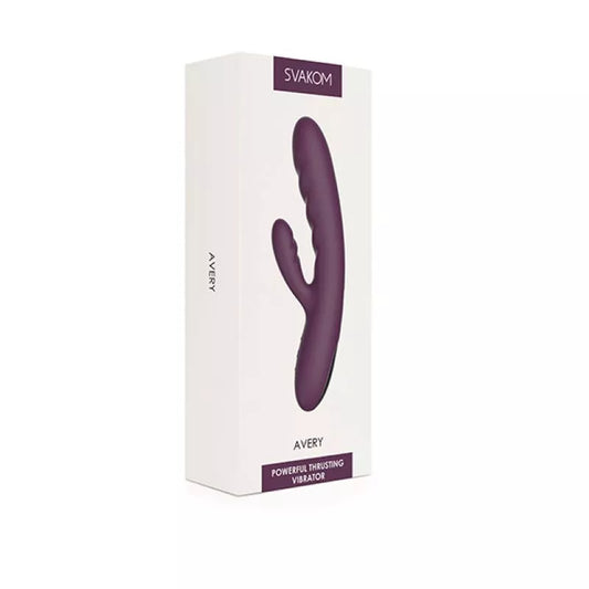 Svakom Avery Thrusting Vibrator with Clitoral Stim