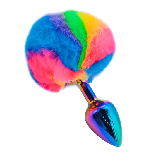 FIXXX Bunny Tail Rainbow Buttplug80x28mm