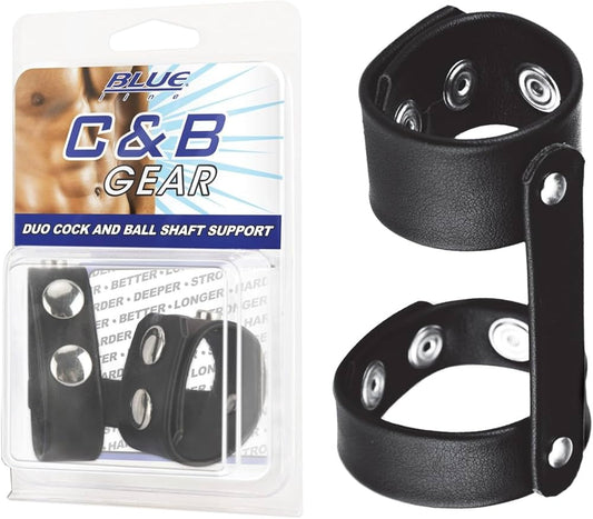 Blue Line Duo Cock And Ball Shaft Black