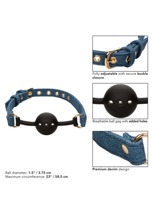 Ride Em Denim Ball Gag