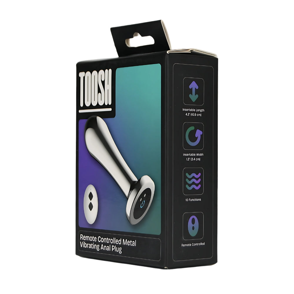** Toosh Remote Controlled Metal Vibrating Anal Plug