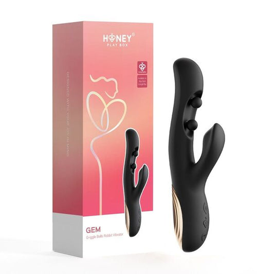 ** Honey Play Box Gem Twin Balls Rabbit Vibrator (App Controlled)