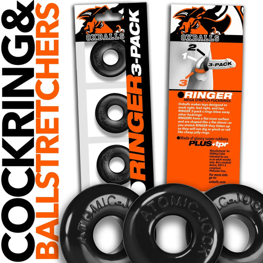 OXBALLS Ringer 3 Pack Black