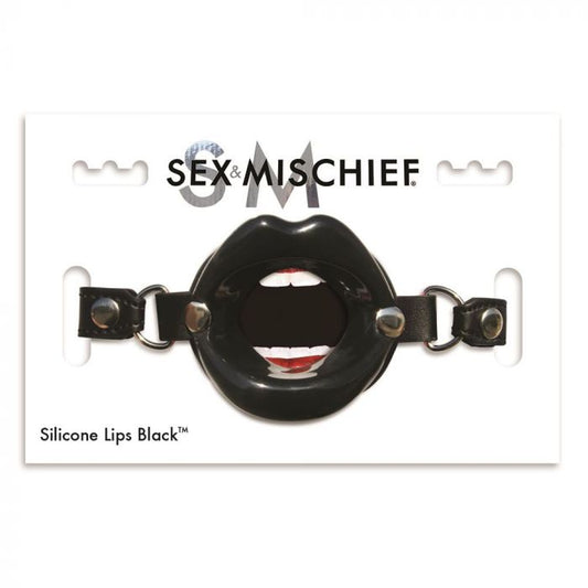 Sex & Mischief - Silicone Lips Mouth Gag - Black