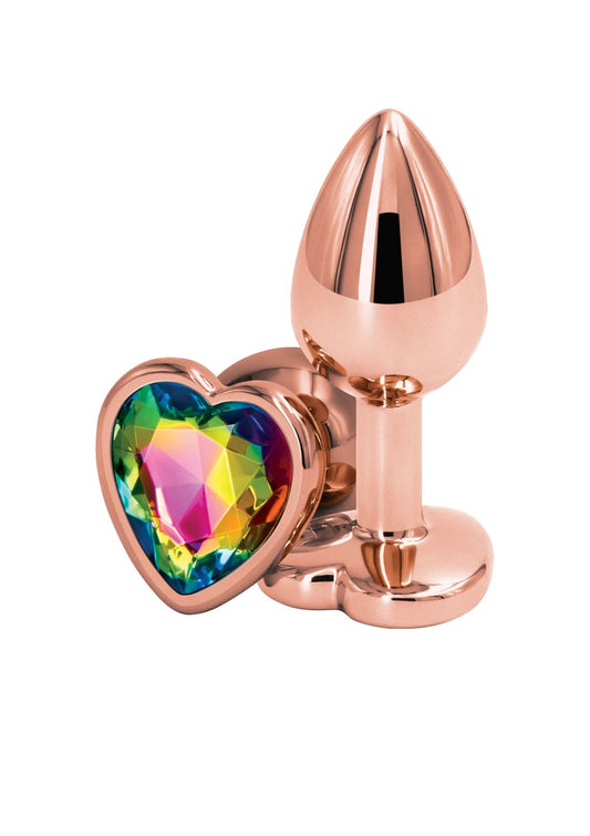Rear Assets - Rose Gold Heart Plug - Small