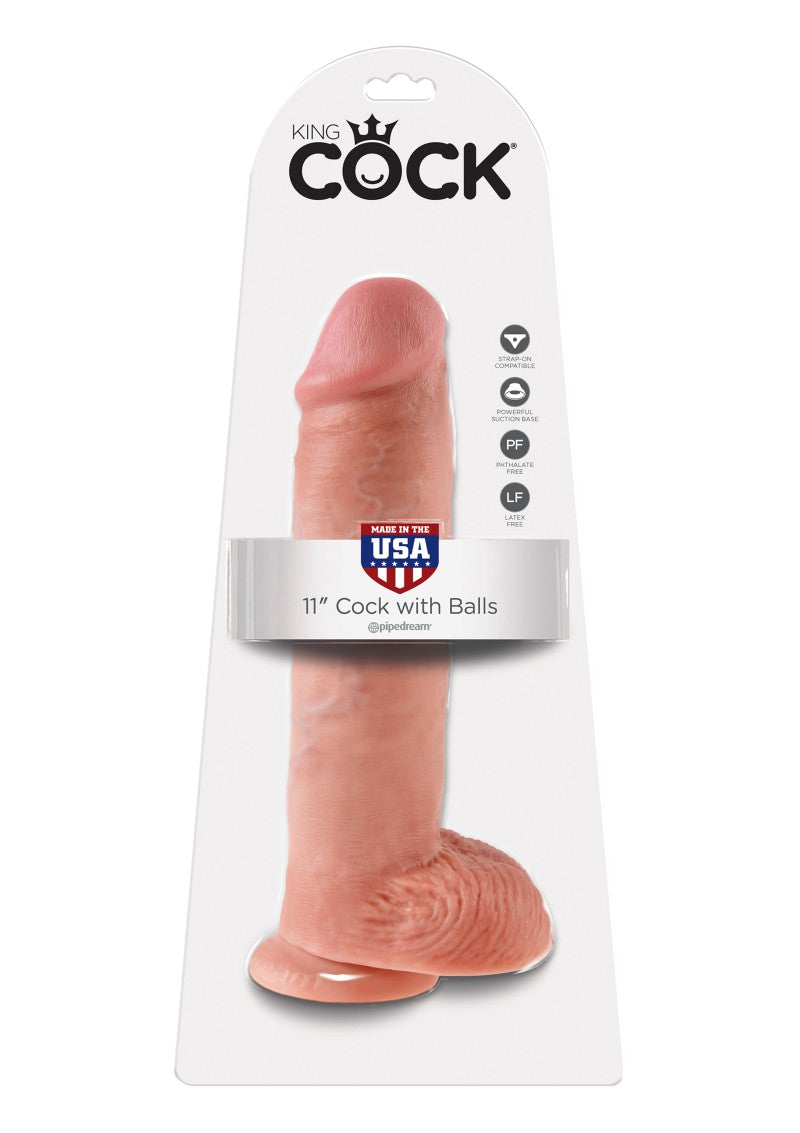 King Cock - 11 inch with balls - Light