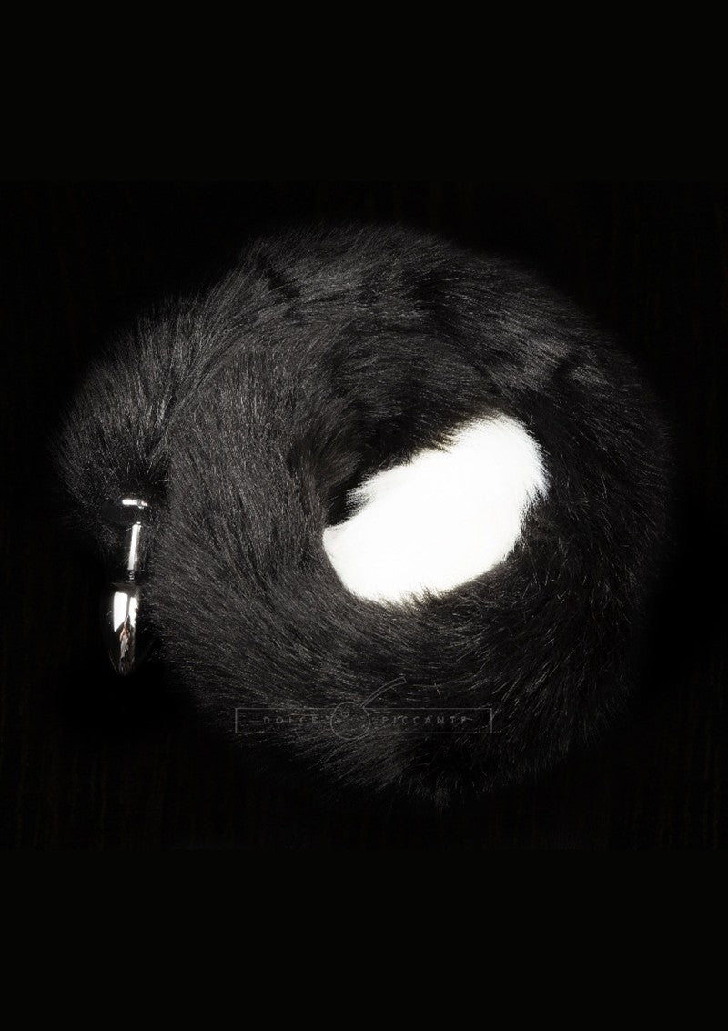 Dolce Piccante - Steel Tail Plug - Black with White Tip