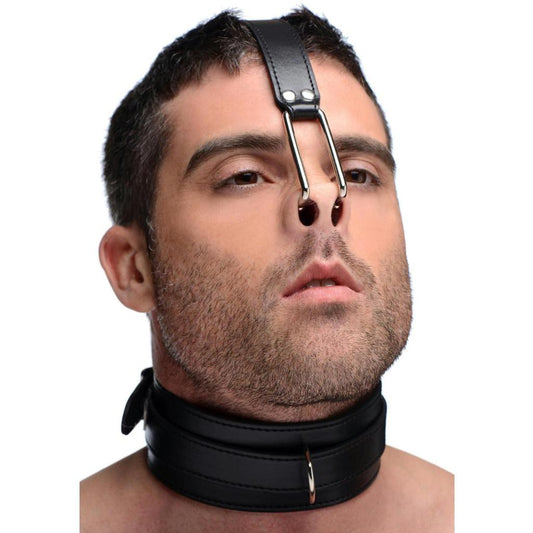 Leather Collar with Nose Hook