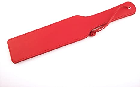 Rouge - Long Leather Paddle - Red