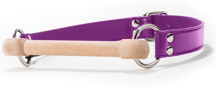 OUCH - Wooden Bridle Gag - Purple