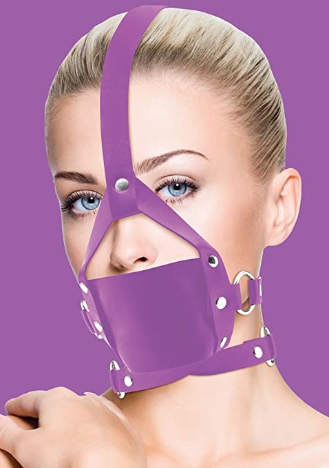 OUCH - Leather Mouth Gag Purple