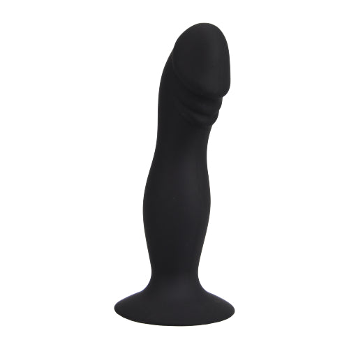 Loving Joy - 6 Inch Silicone Dildo with Suction Cup Black