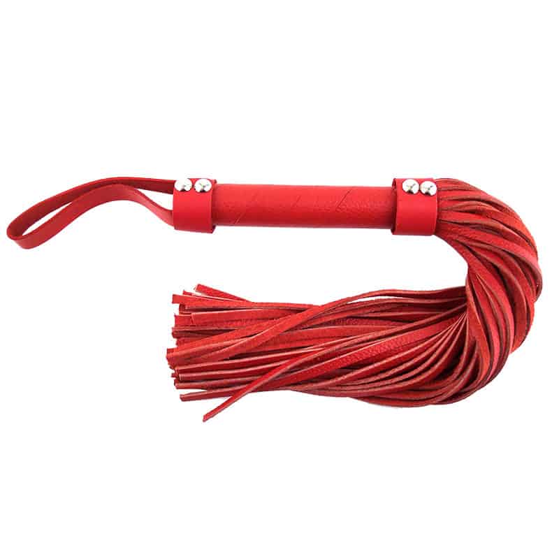 Rouge - Short Leather Flogger - Red