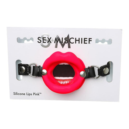 Sex & Mischief - Silicone Lips Mouth Gag - Red