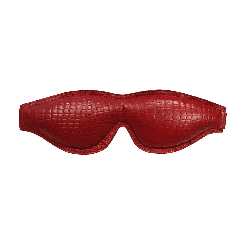 Rouge - Leather Padded Blindfold - Burgundy