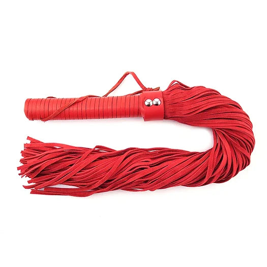 Rouge - Long Suede Flogger - Red