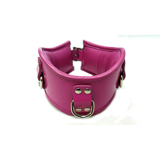 Rouge - Leather Padded Posture Collar - Pink