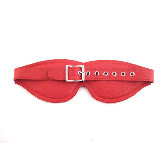 Rouge - Leather Padded Blindfold - Red