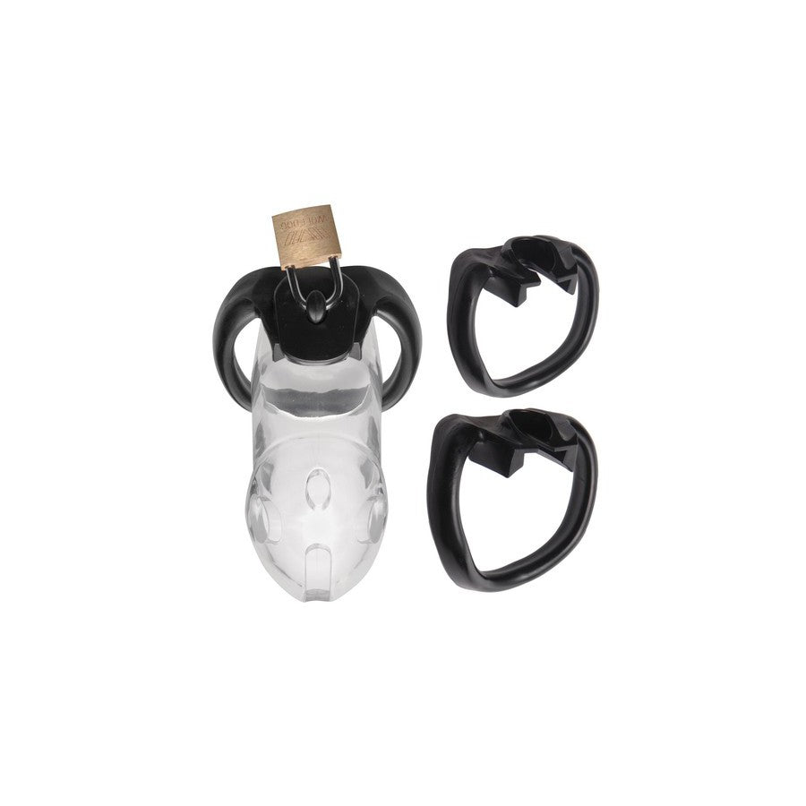 CockLock - Rikers Chastity Cage - Clear/Black