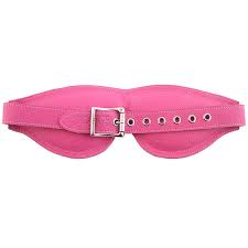 Rouge - Leather Padded Blindfold - Pink