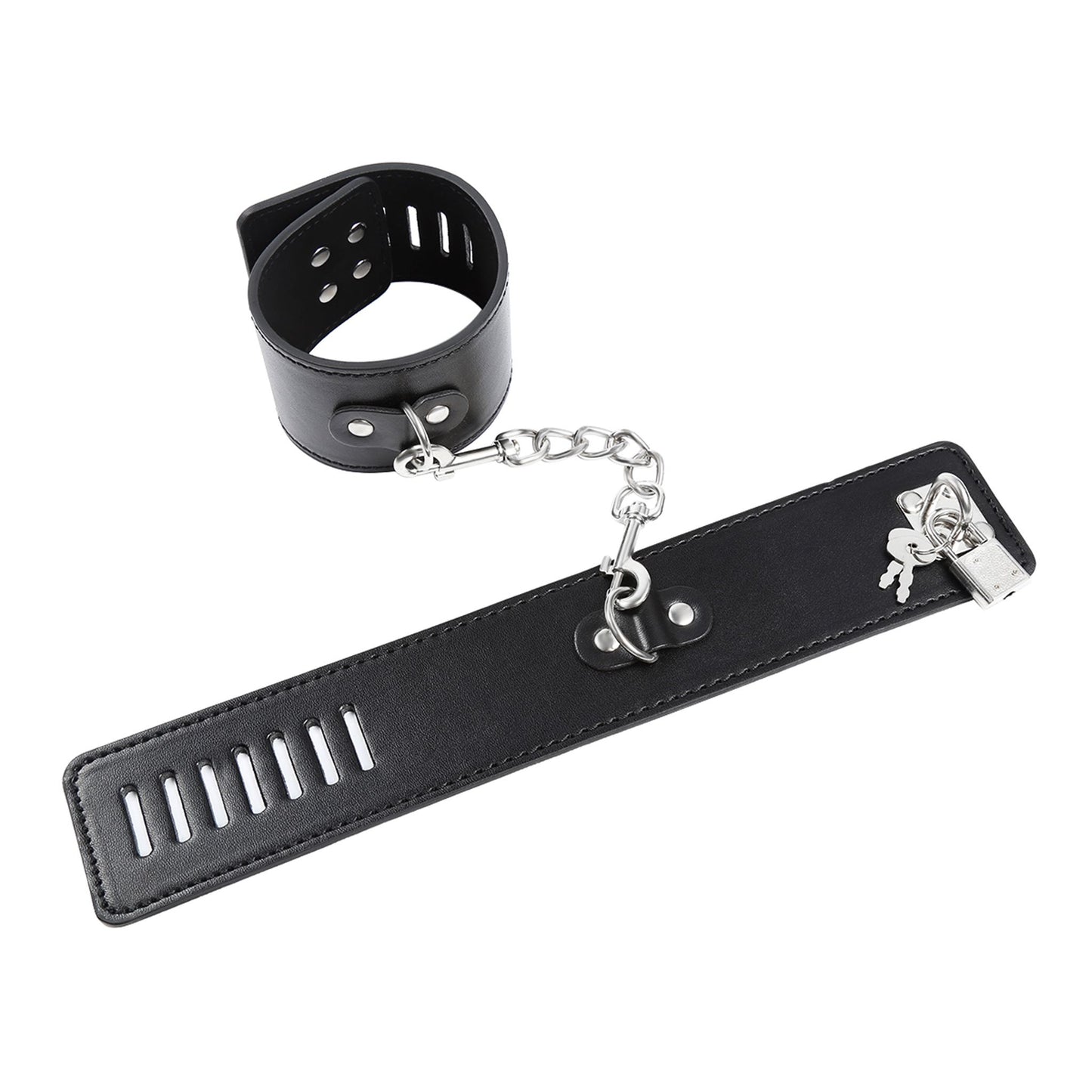 Hasp Style Ankle Cuffs Black