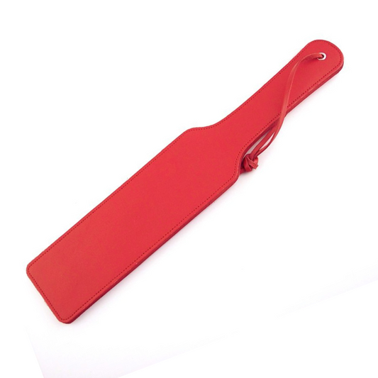 Rouge - Long Leather Paddle - Red