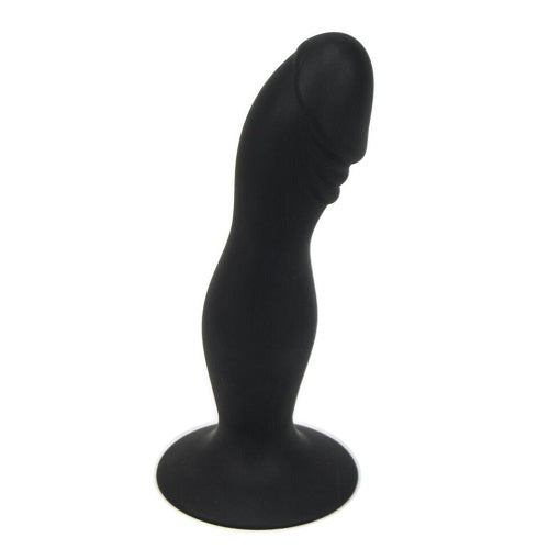 Loving Joy - 6 Inch Silicone Dildo with Suction Cup Black