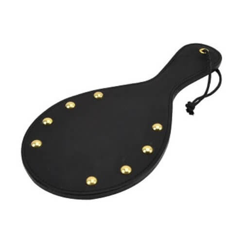 Bound - Noir Nubuck Leather Studded Paddle
