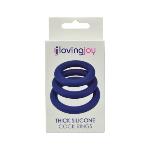 Loving Joy - Thick Silicone Cock Rings 3 Pack