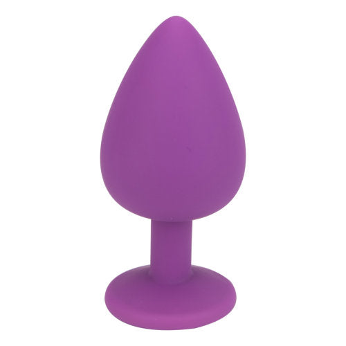 Loving Joy - Jewelled Silicone Butt Plug Purple Large