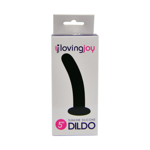 Loving Joy - Slimline Silicone Dildo 5 Inch Black