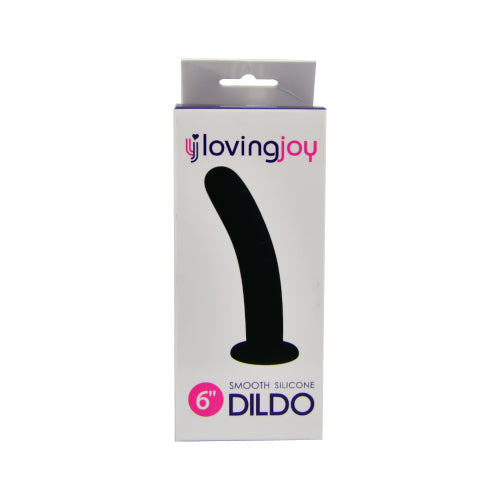 Loving Joy - Smooth Silicone Dildo 6 Inch Black