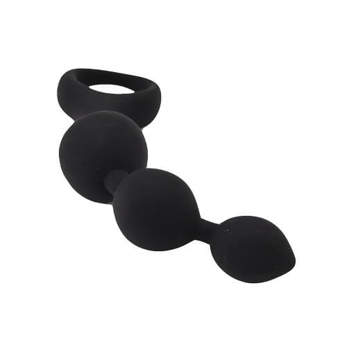 Loving Joy - Triple Ripple Anal Beads Black
