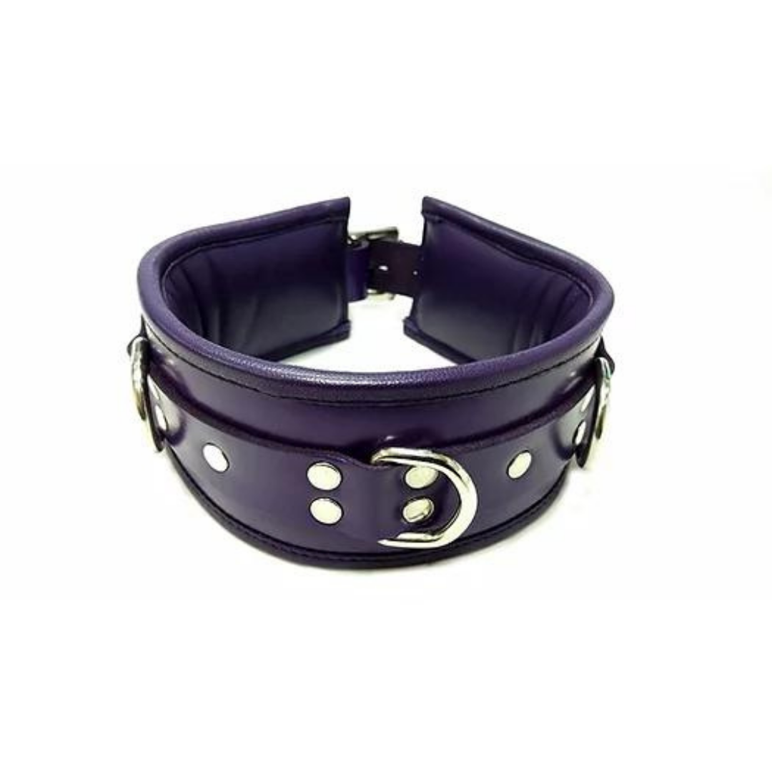 Rouge - Leather Padded Collar - Purple