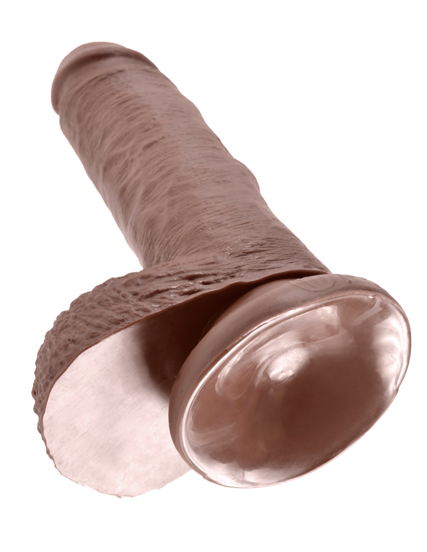 King Cock - 7 inch with balls - Brown