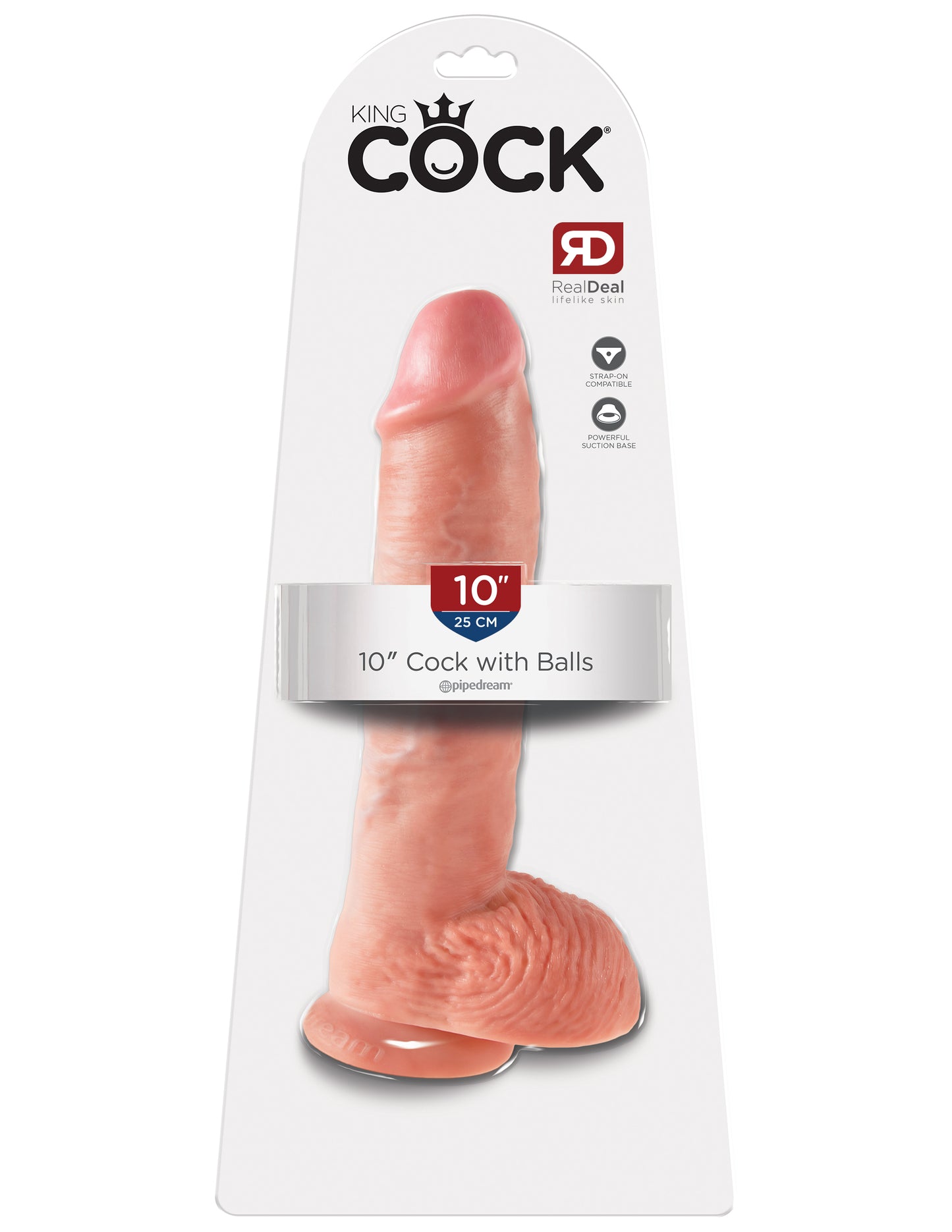 King Cock - 10 inch with balls - Light