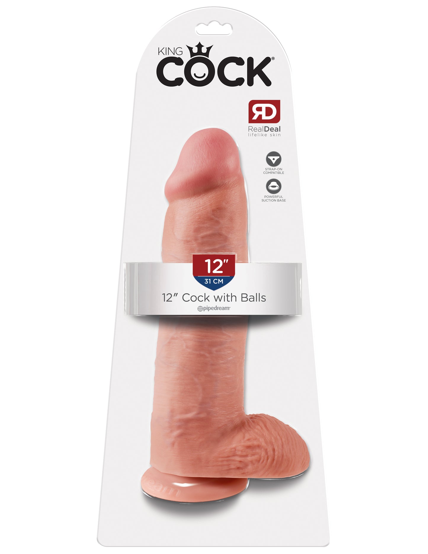 King Cock - 12 inch with balls - Light