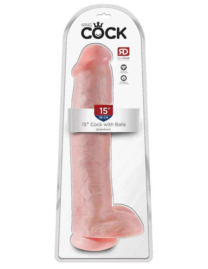 King Cock - 15 Inch With Balls - Light